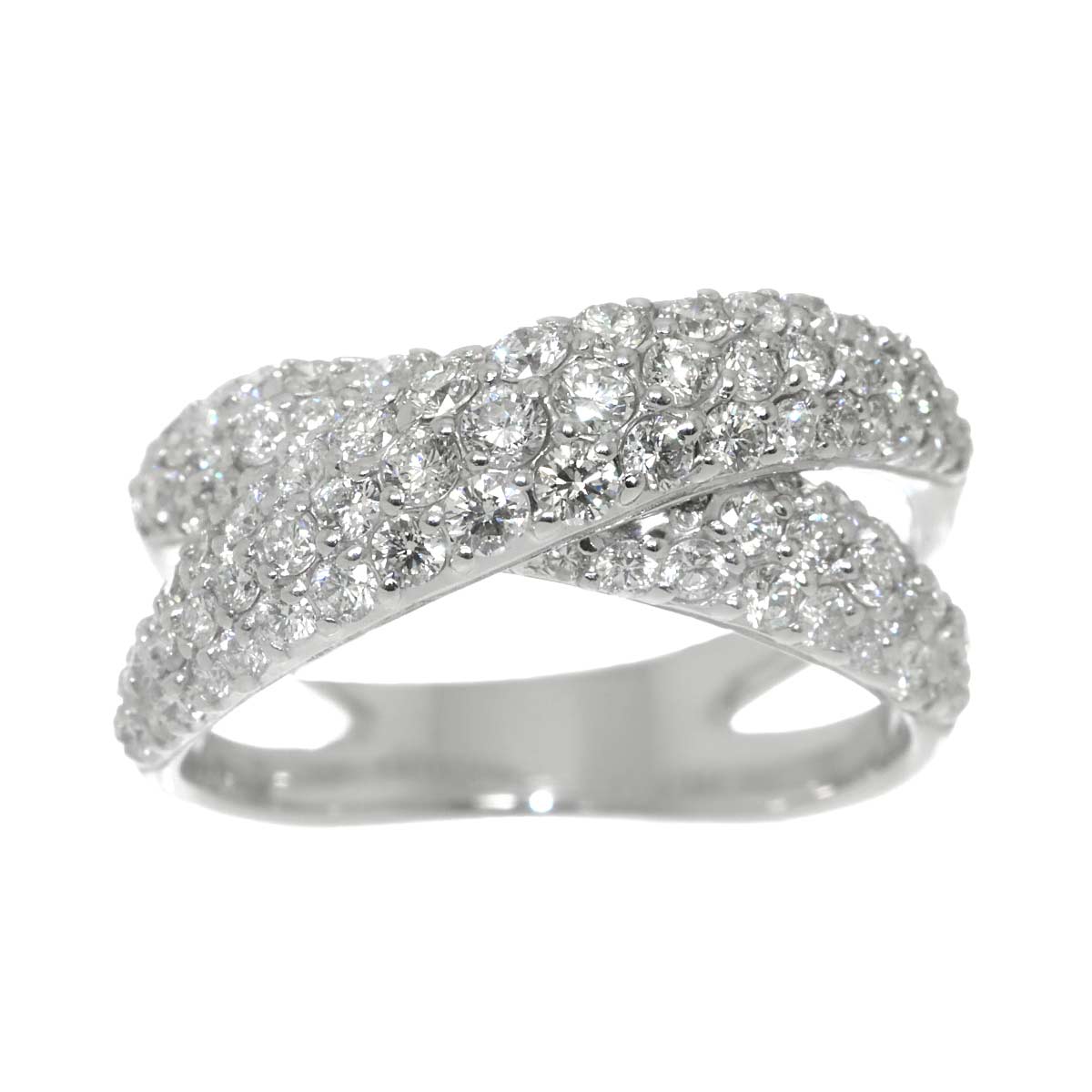 Diamond 1.00ct Ring 18K WG 750 Size5.25(US)