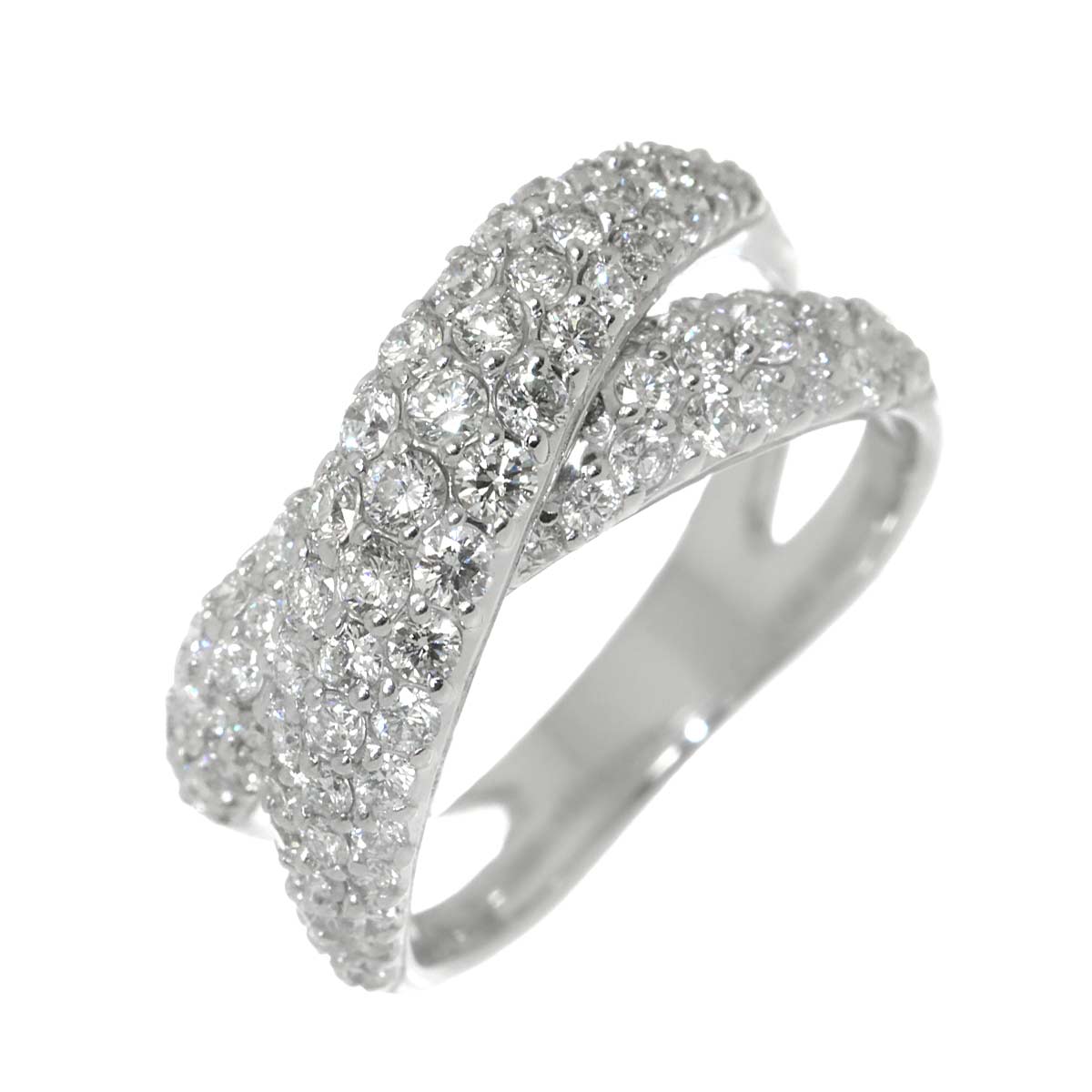 Diamond 1.00ct Ring 18K WG 750 Size5.25(US)