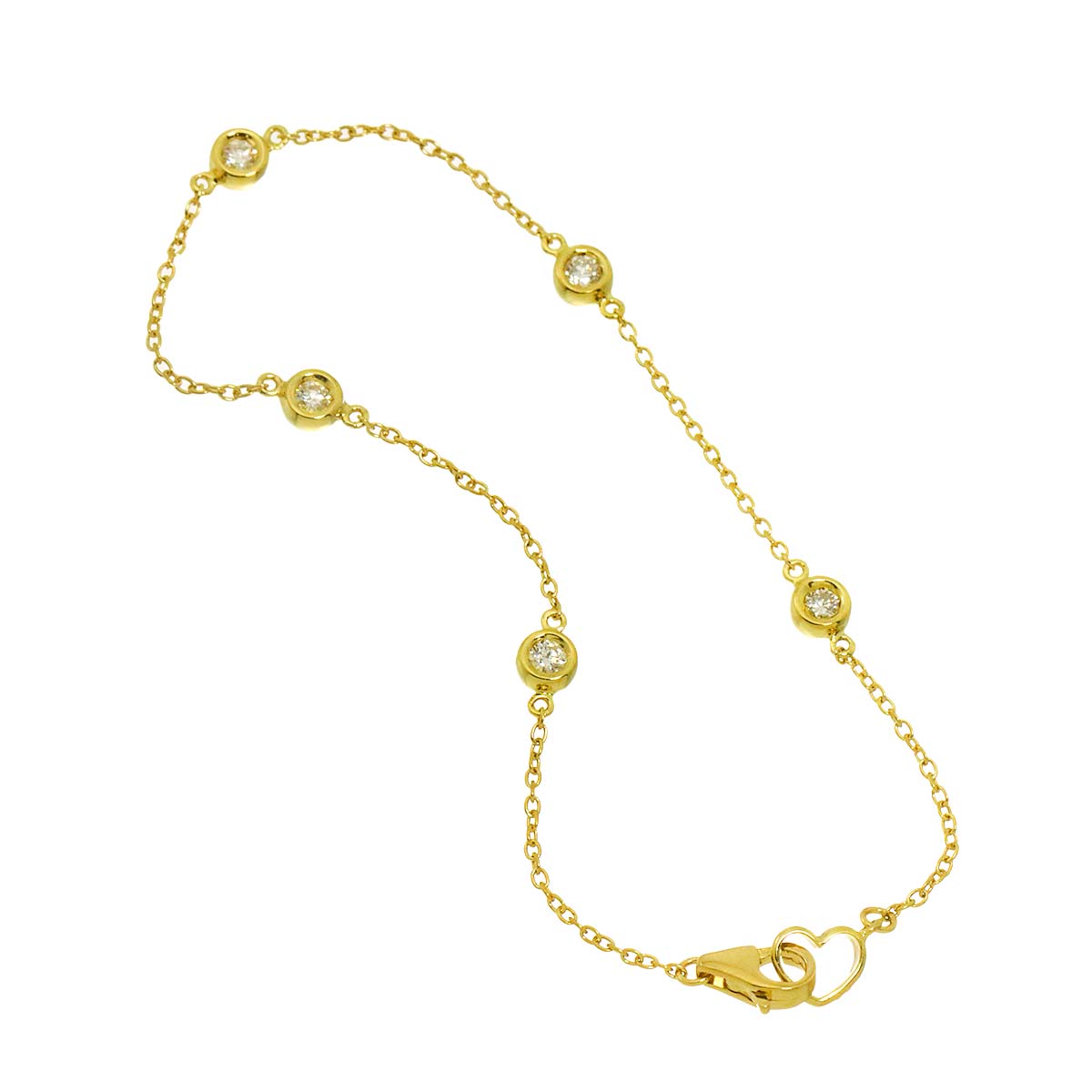 Diamond 0.22ct Bracelet 18K YG 750