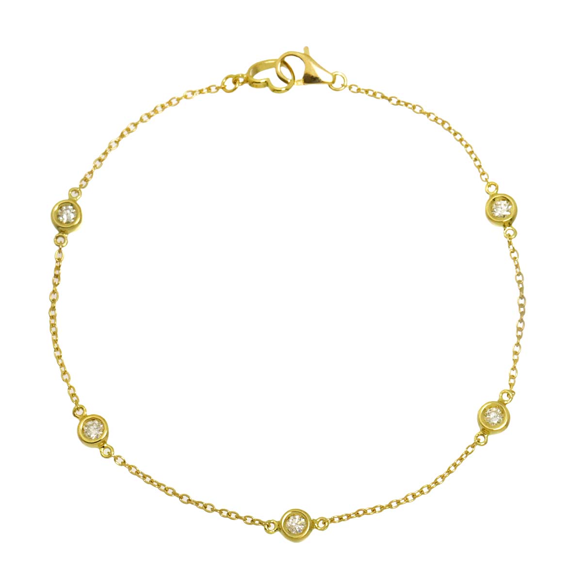 Diamond 0.22ct Bracelet 18K YG 750