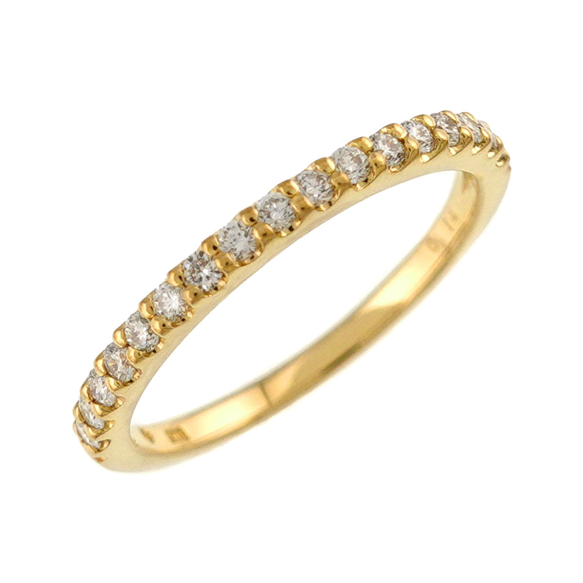 Diamond 0.14ct Ring 18K Yellow Gold 750 size2.5-2.75(US)