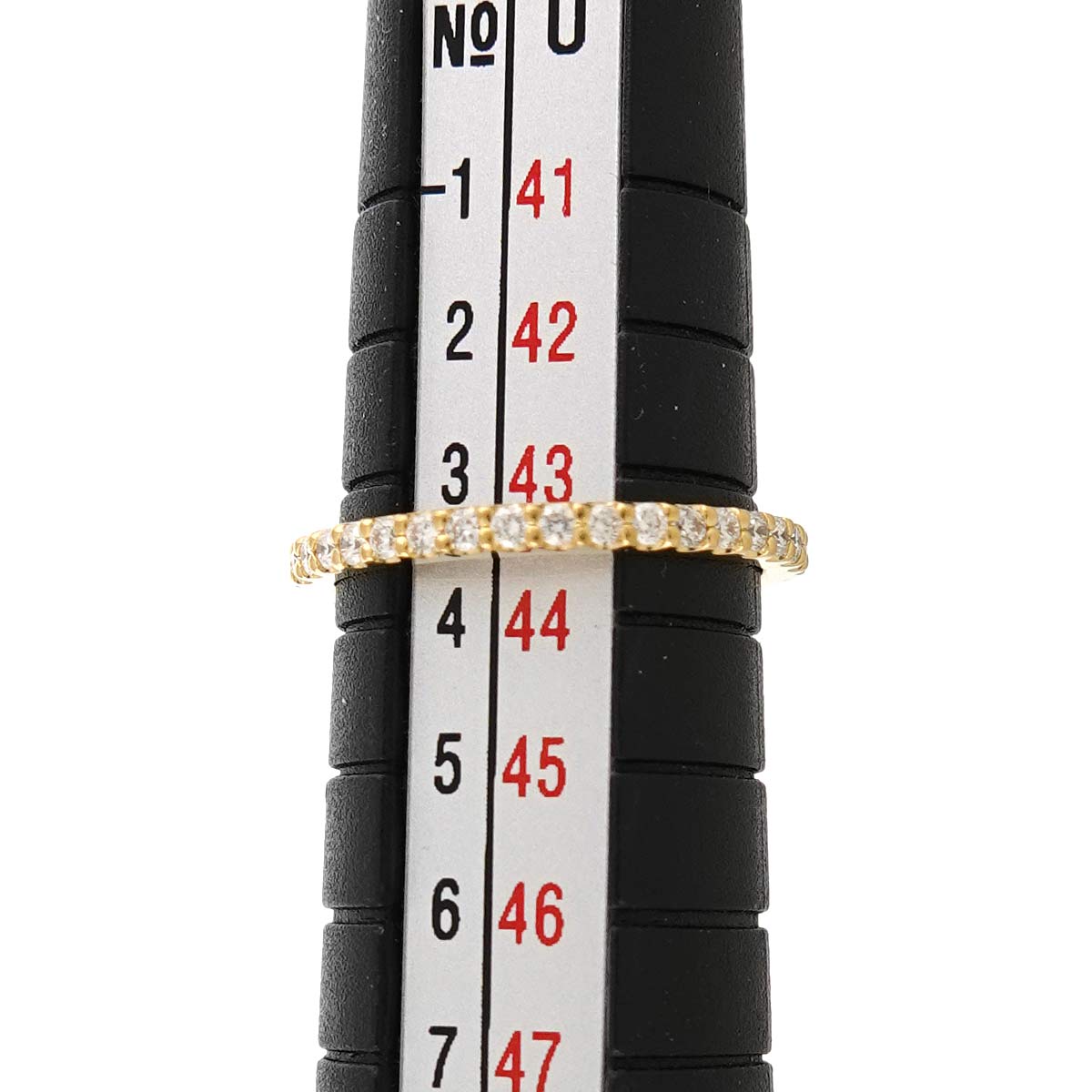 Diamond 0.14ct Ring 18K Yellow Gold 750 size2.5-2.75(US)