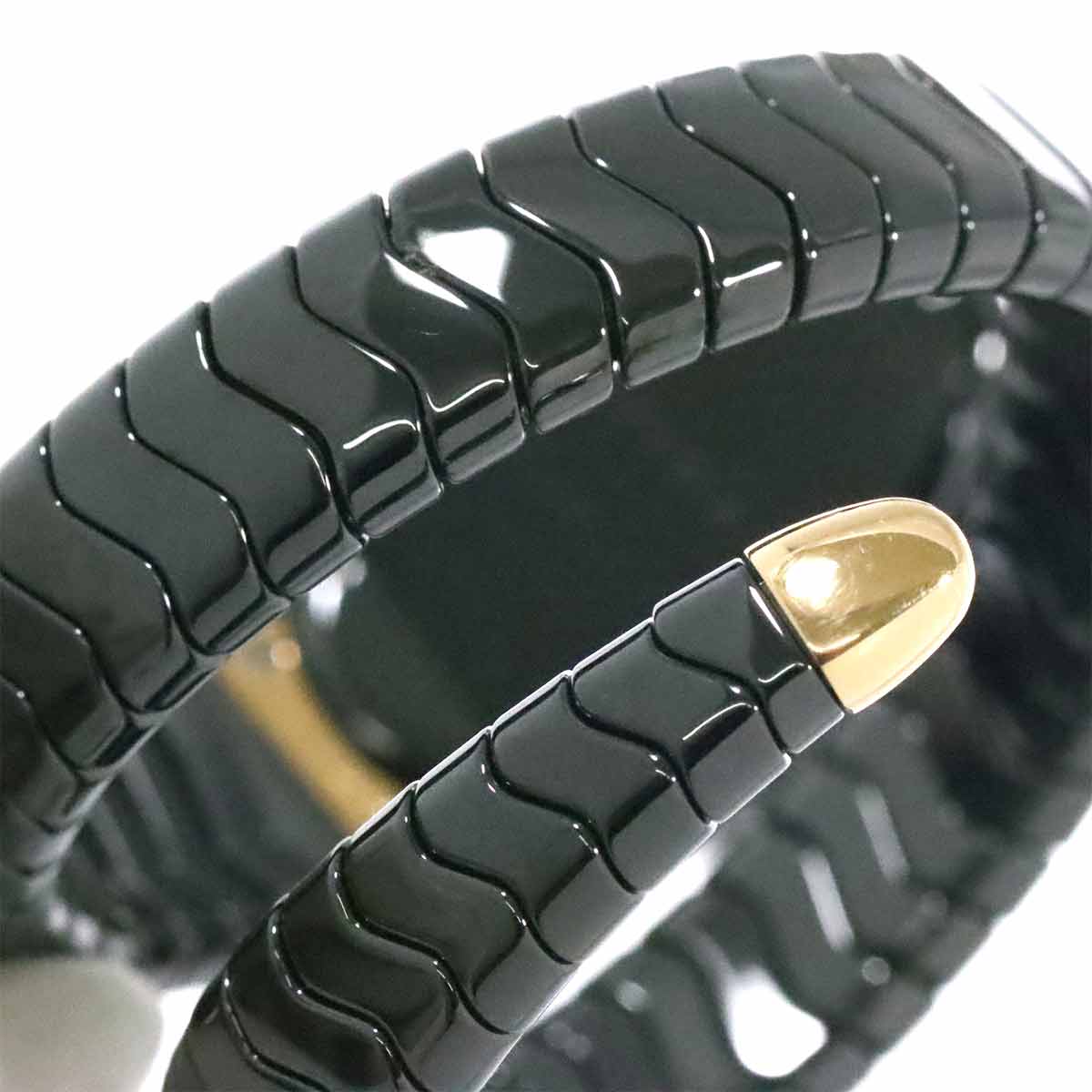 Serpenti SPC35BG Quartz K18PG Ceramic Ladies Watch