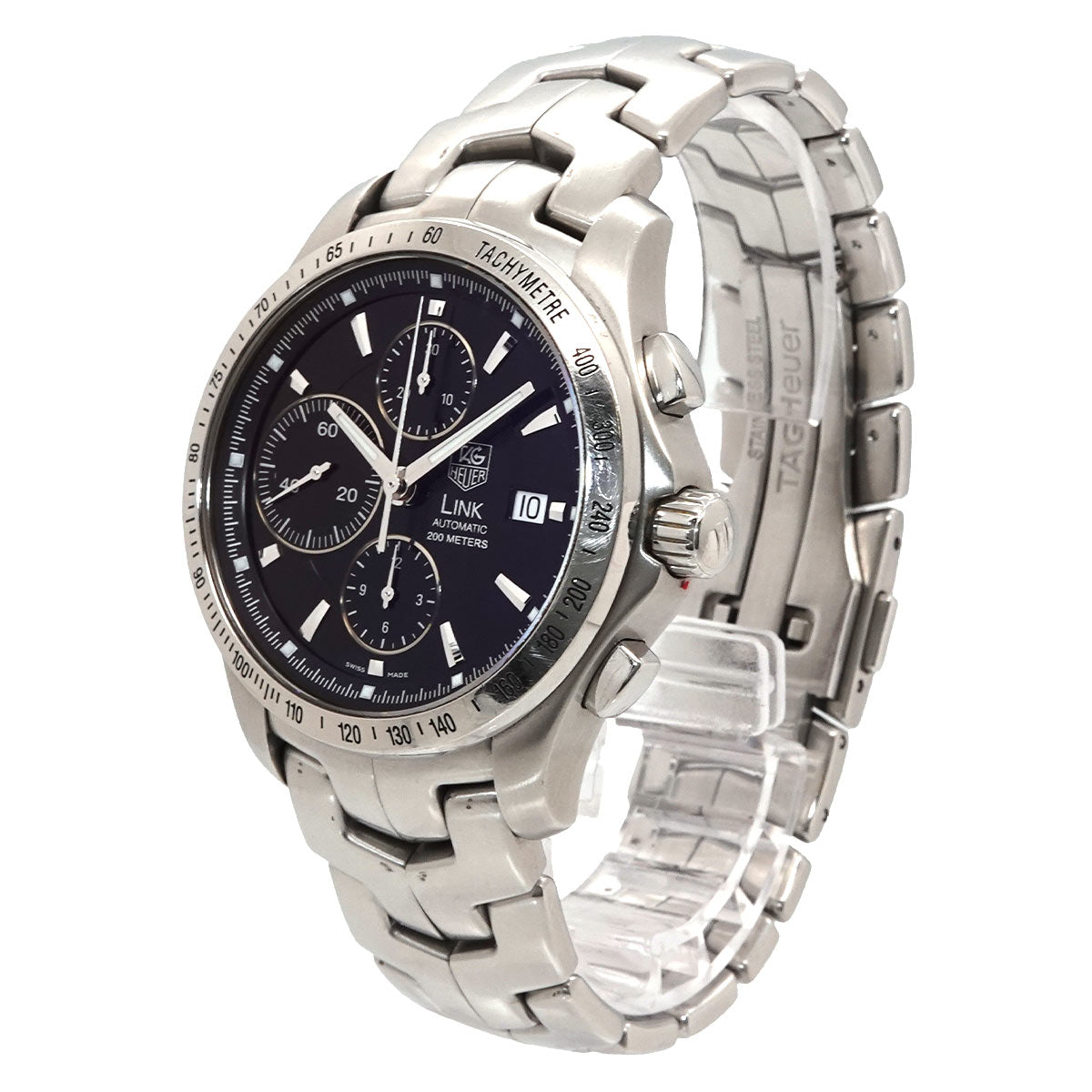 Link Chronograph CJF2110-0 Date Skeleton Black Dial Mens