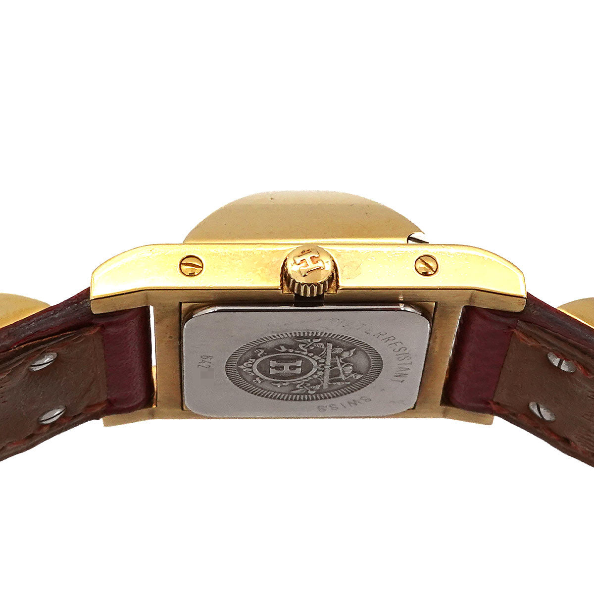 Medor Vintage pyramid Gold studs Quartz White Dial Ladies