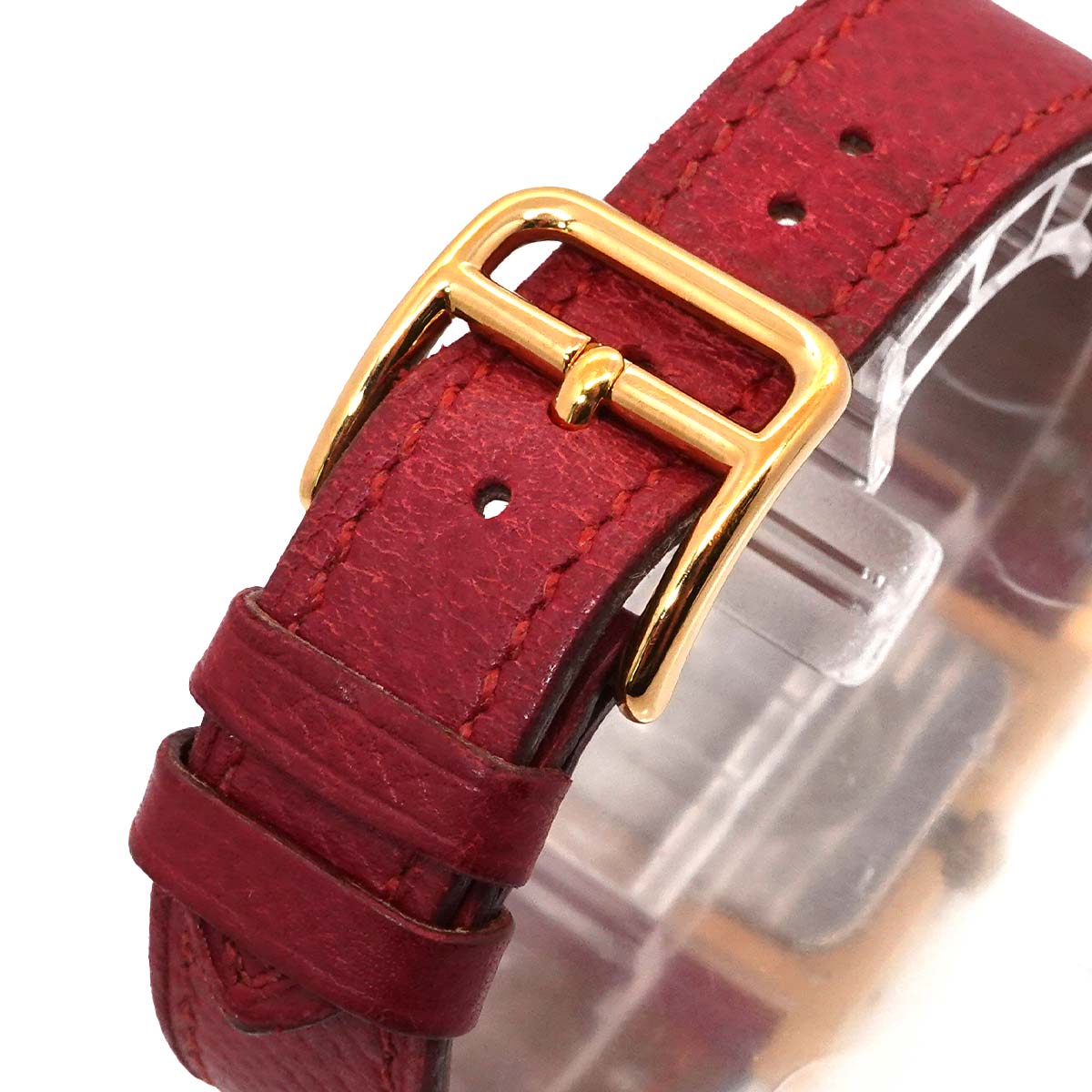 Medor Vintage pyramid Gold studs Quartz White Dial Ladies