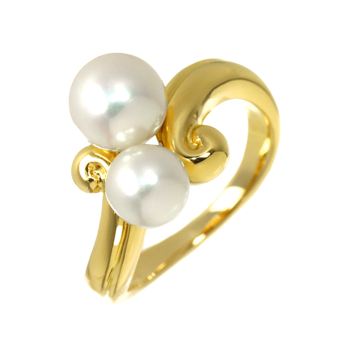 Akoya Pearl 7.0-6.0mm Ring 18K YG 750 Size5.75-6(US)