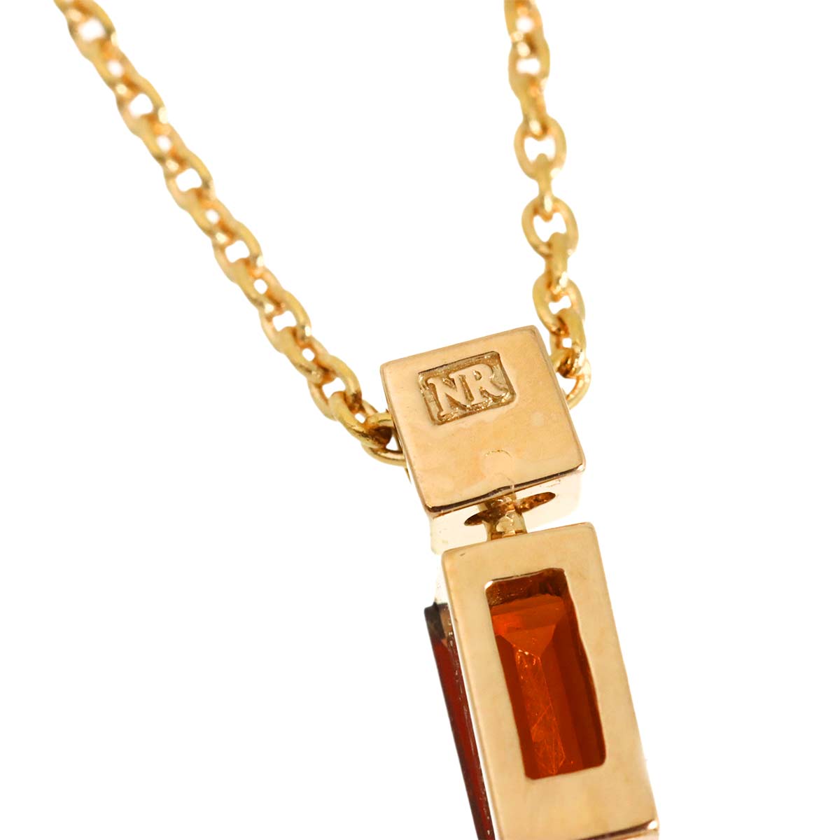 Garnet Tourmaline Diamond Necklace K18 PG 750