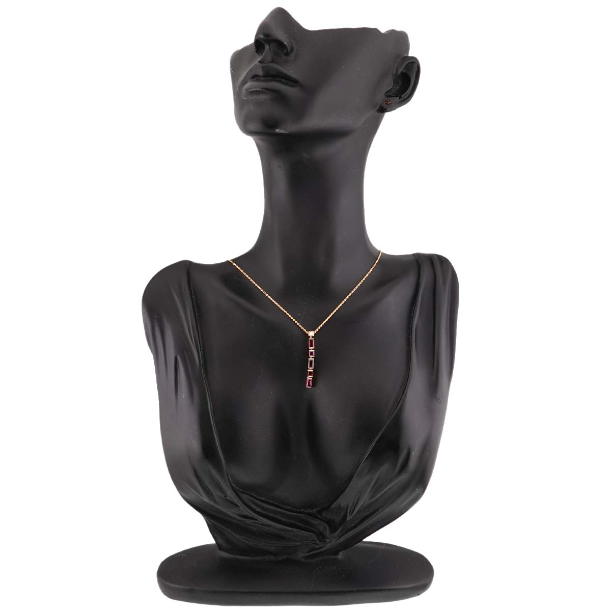 Garnet Tourmaline Diamond Necklace K18 PG 750