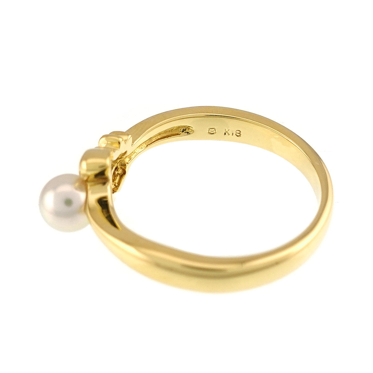 Baby Pearl 4.7mm Ring 18K YG 750 Size6(US)