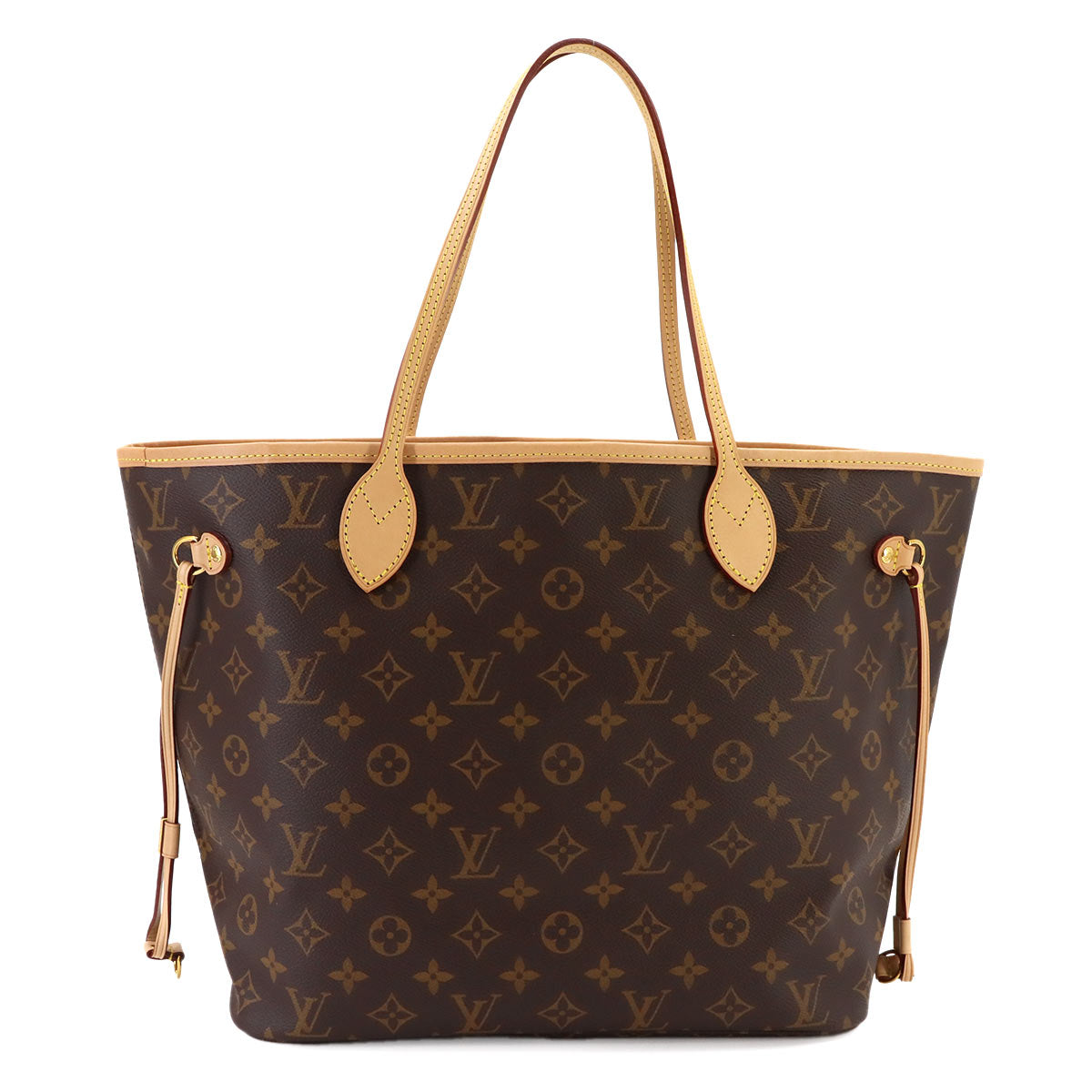 Monogram Neverfull MM Tote Bag Brown Pivoine M41178