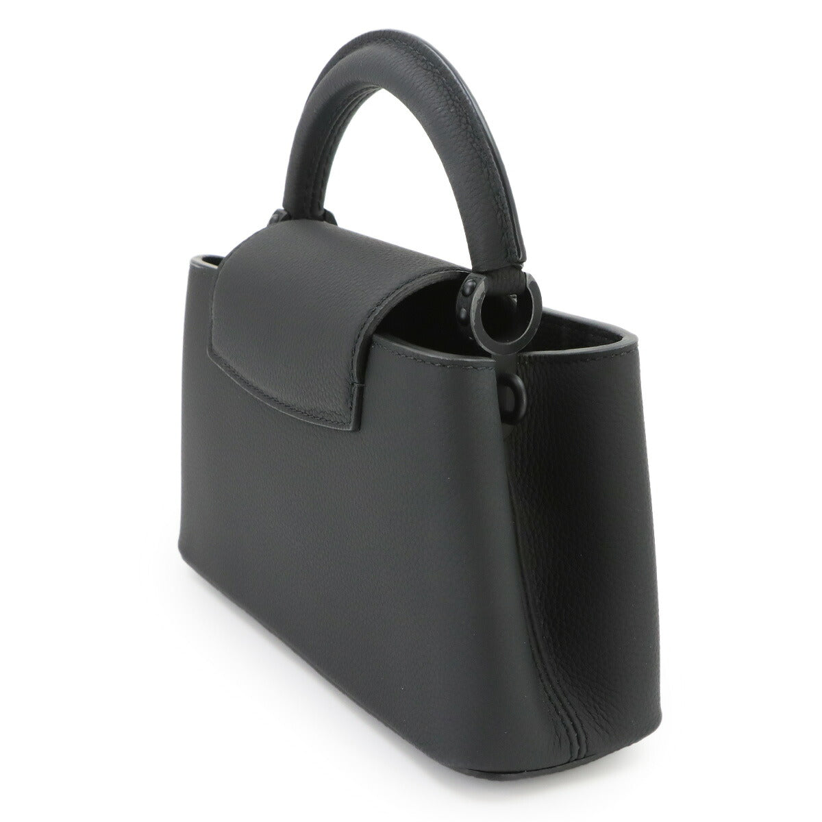 Capucines EW MM Hand Shoulder Bag Taurillon Leather Black