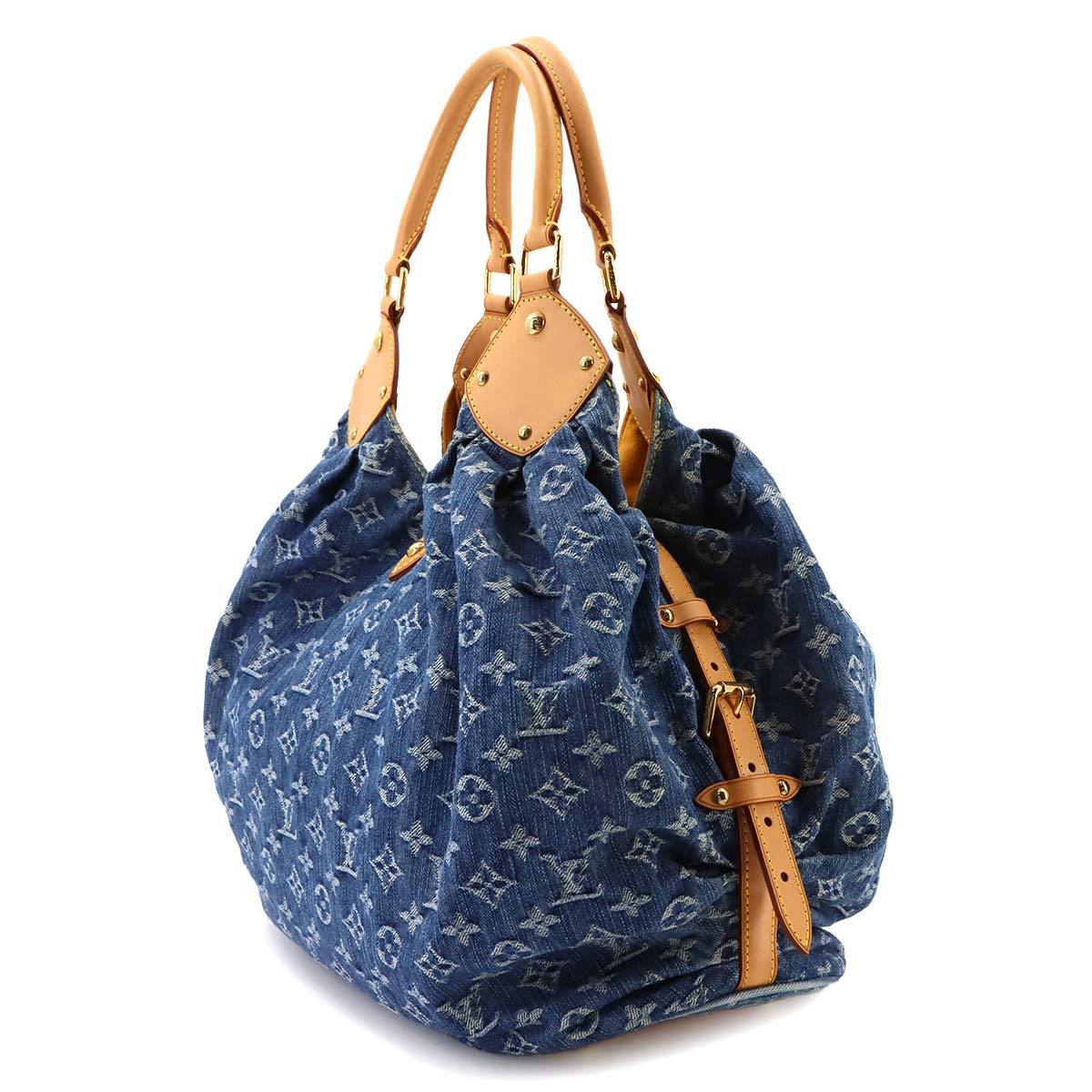 Monogram Denim XL Shoulder Bag Blue M95515 Purse