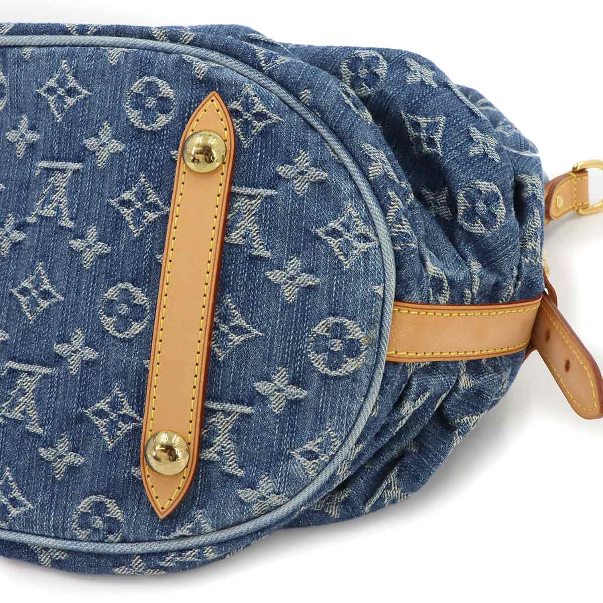 Monogram Denim XL Shoulder Bag Blue M95515 Purse