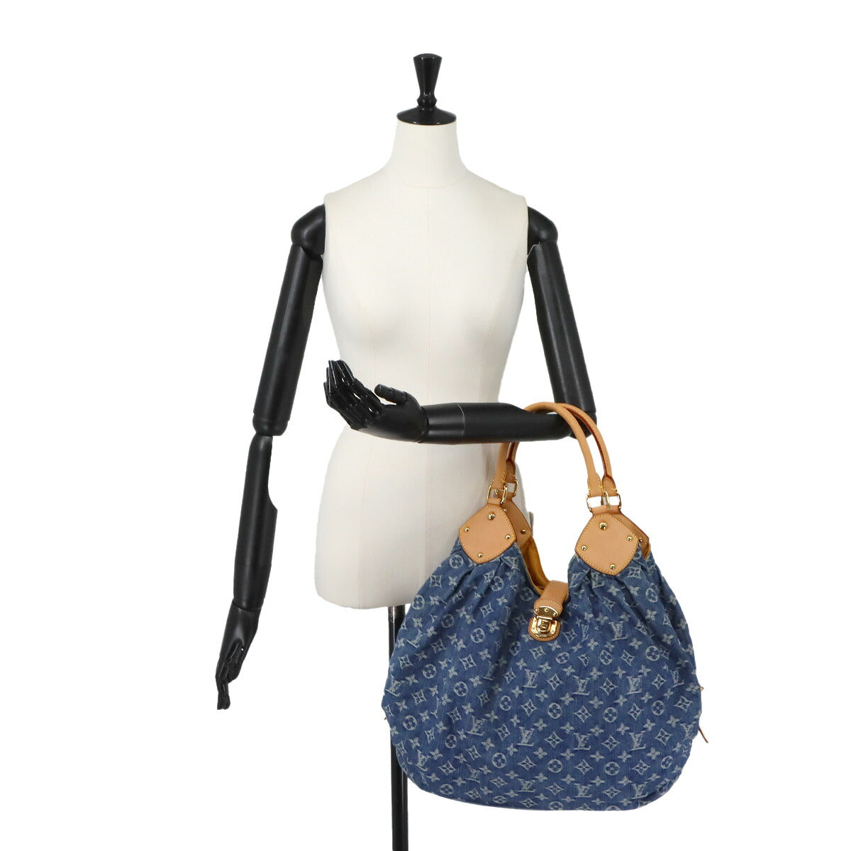 Monogram Denim XL Shoulder Bag Blue M95515 Purse