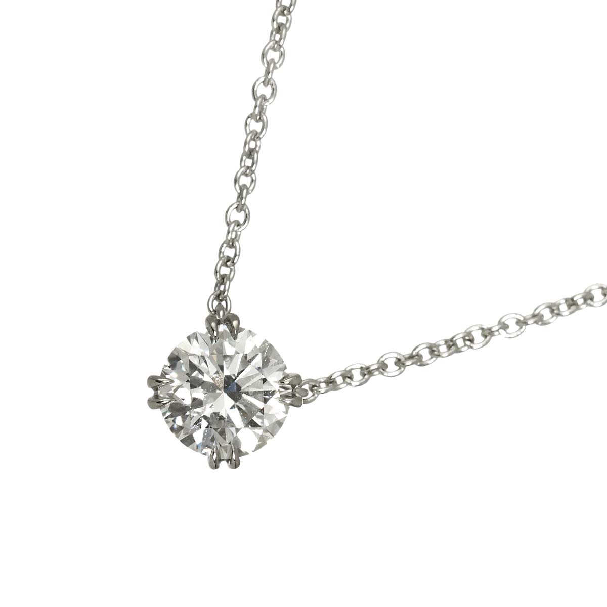 Solitaire Diamond 0.70ct E/VVS1/3EX Necklace Pt