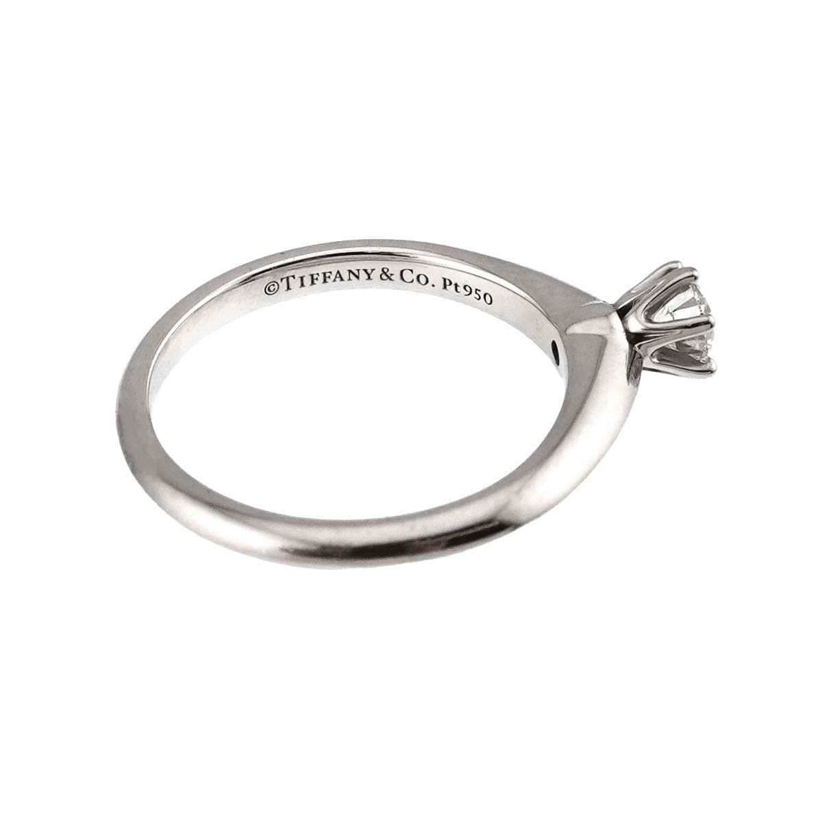 Diamond 0.21ct I/VS1/3EX Ring Pt Platinum Size4(US)