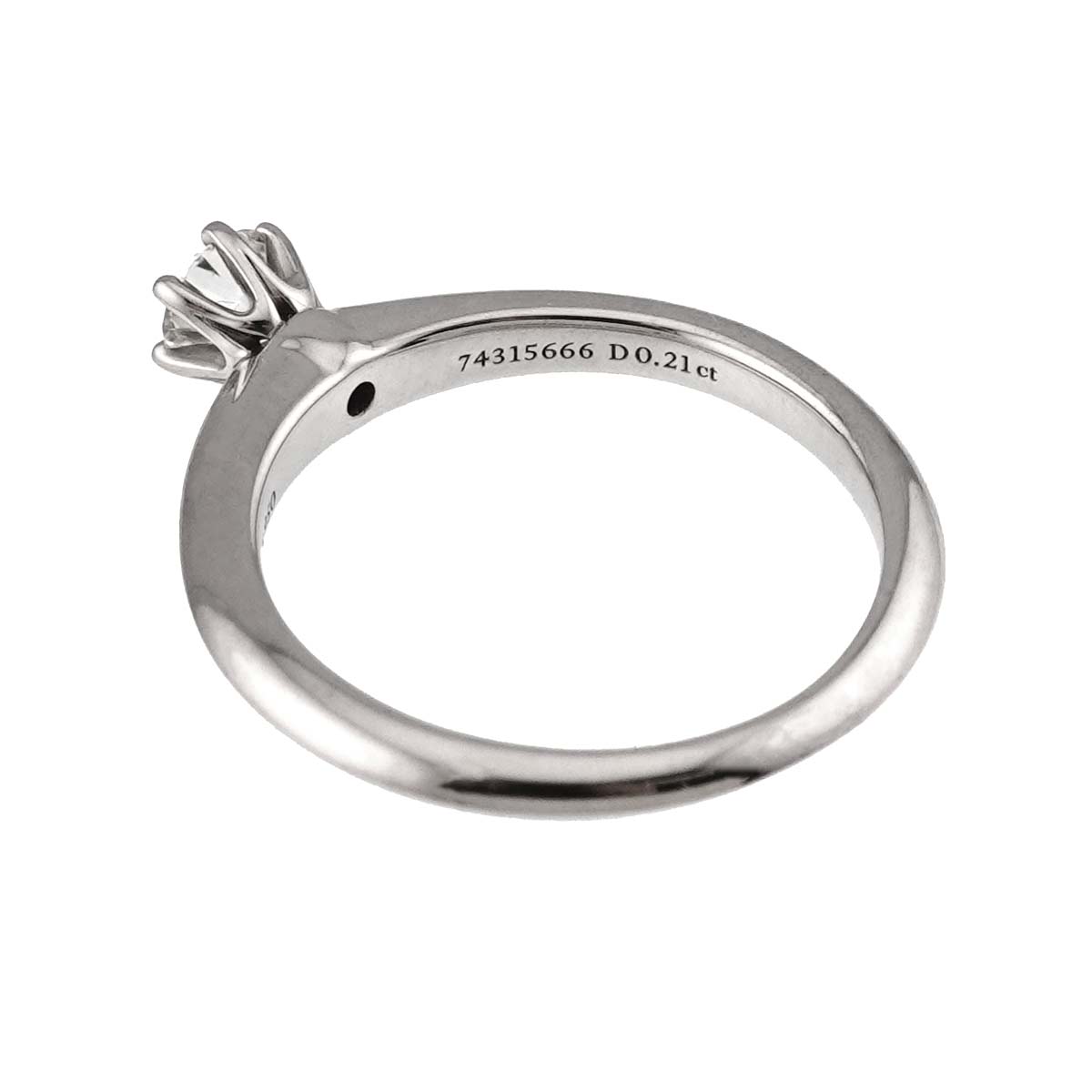 Diamond 0.21ct I/VS1/3EX Ring Pt Platinum Size4(US)