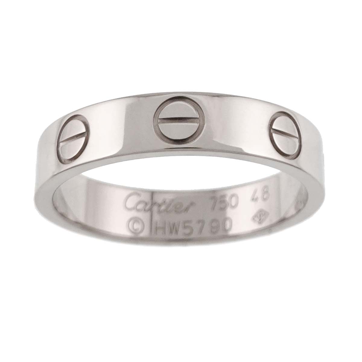 Mini Love Ring 18K White Gold 750 size48 4.5(US)