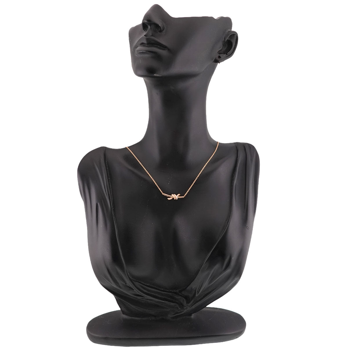 Knot Diamond Necklace 18K Pink Gold 750