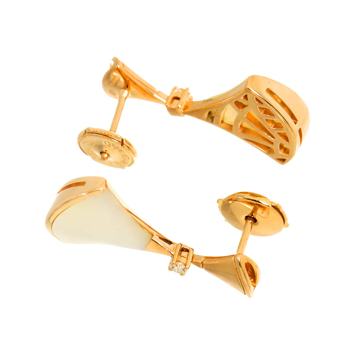 DIVA DREAM MOP Diamond Earrings Pierced 18K PG