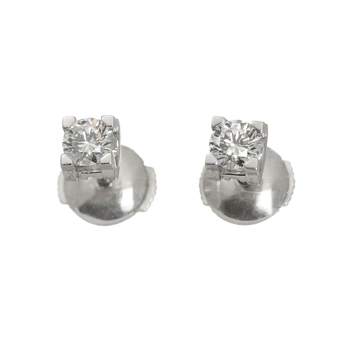 1895 Diamond 0.23/0.23ct E/VVS2/EX Earrings Pierced 18K WG