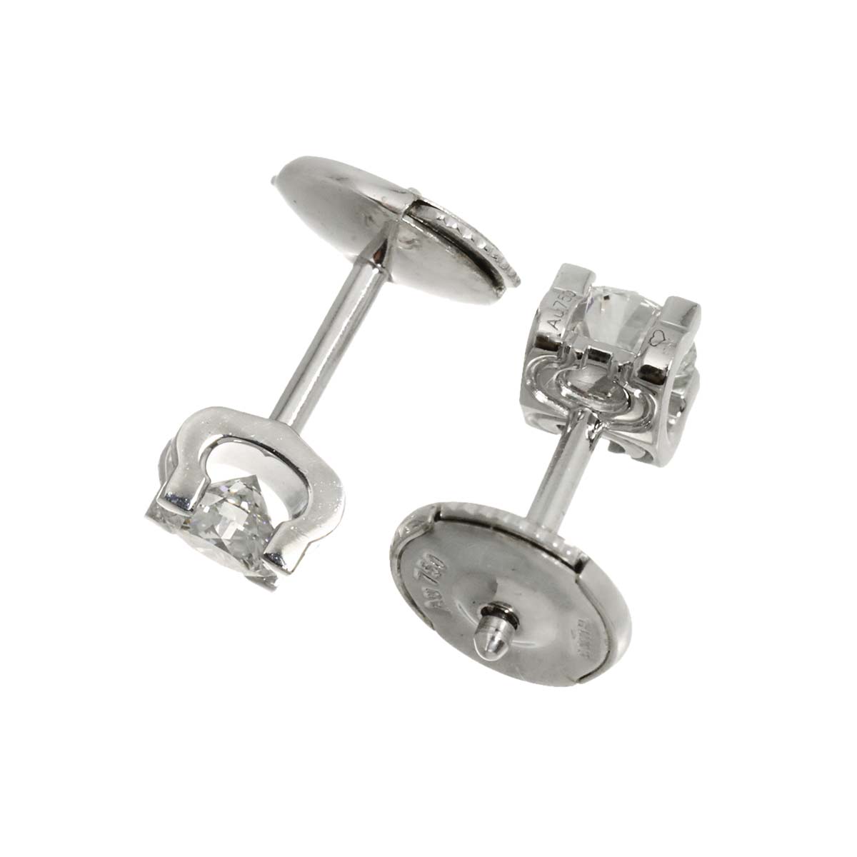 1895 Diamond 0.23/0.23ct E/VVS2/EX Earrings Pierced 18K WG