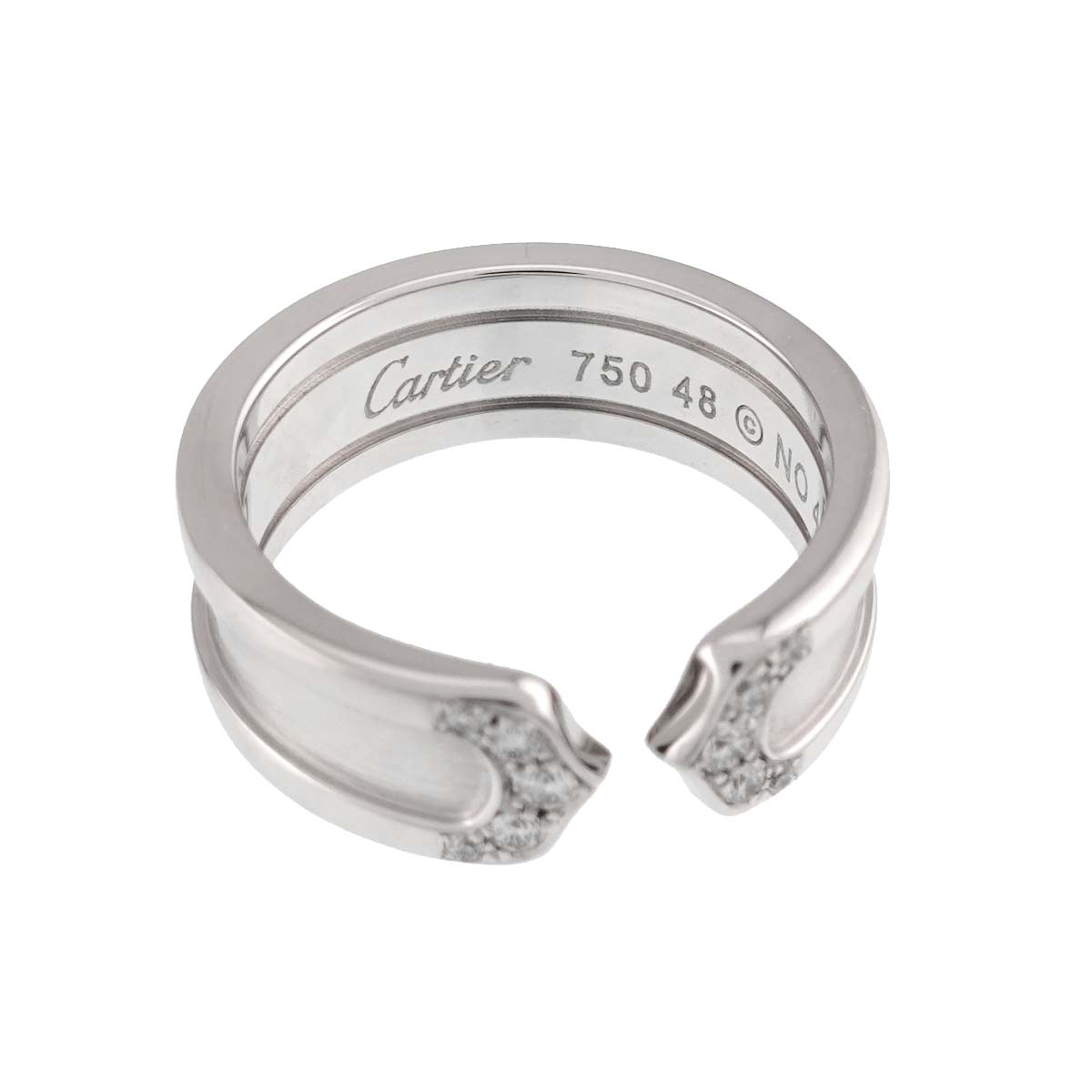 C2 Diamond SM Ring 18K WG 750 Size48 4-4.5(US)