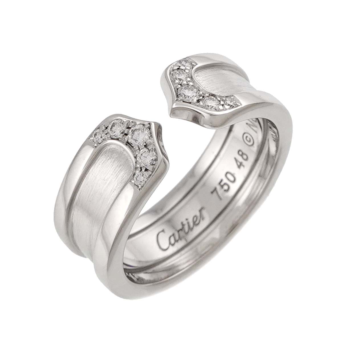 C2 Diamond SM Ring 18K WG 750 Size48 4-4.5(US)