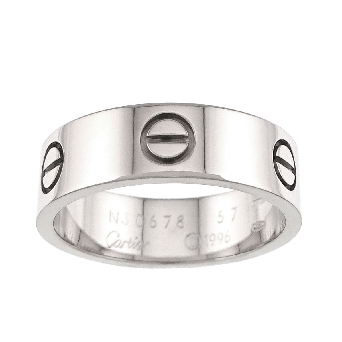 Love Ring 18K White Gold 750 size57 7.5(US)
