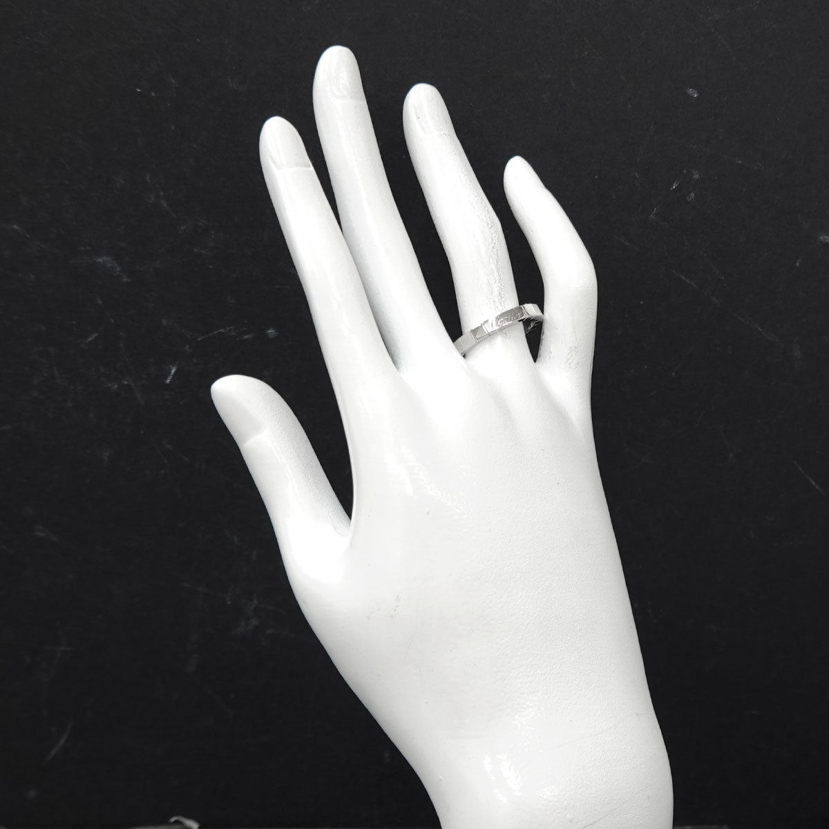 Laniere Ring 18K White Gold 750 Size58 8.25(US)