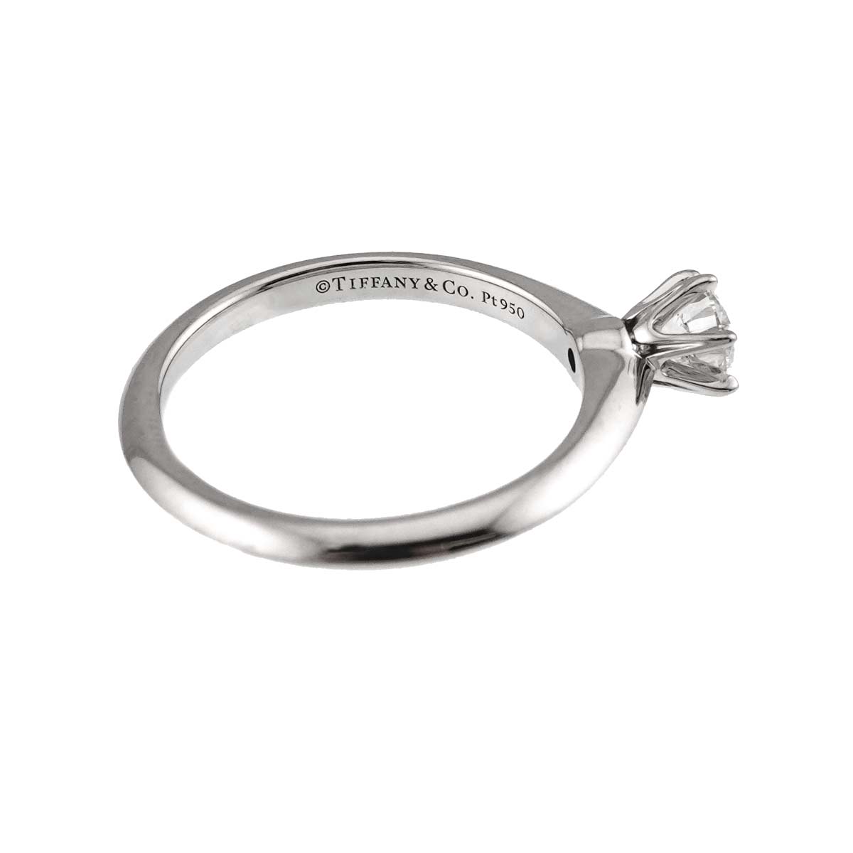 Diamond 0.40ct I/VVS2/3EX Ring Pt Platinum Size5.5-5.75(US)