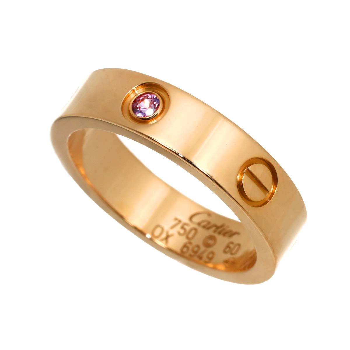 Love Ring Sapphire 18K PG 750 size60 8.75(US)
