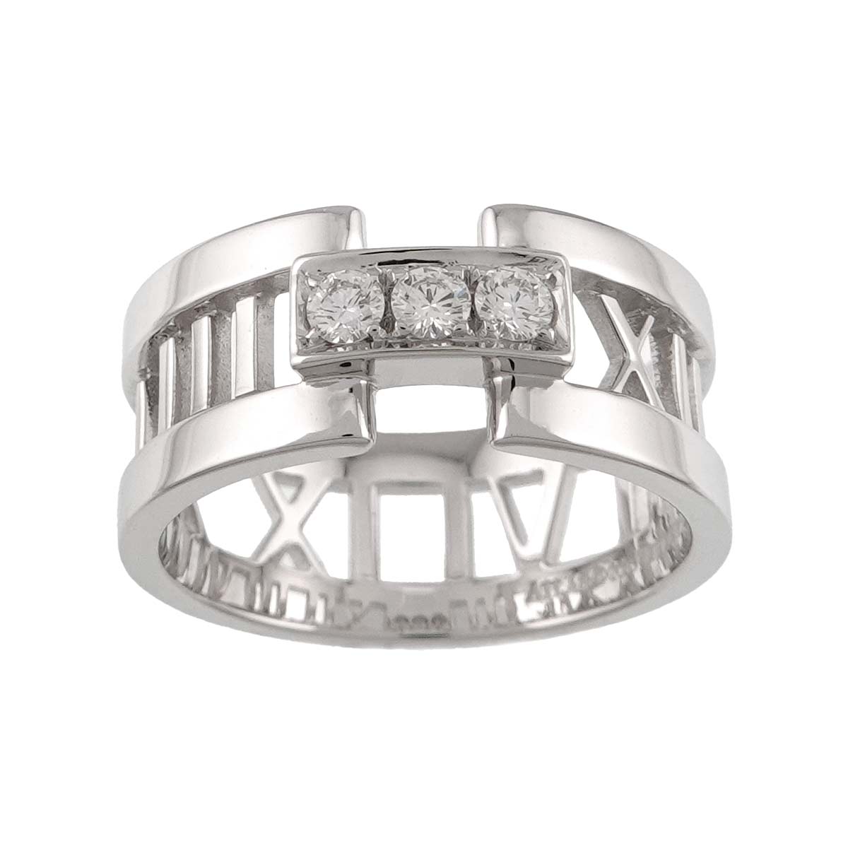 Atlas Diamond Ring 18K White Gold 750 size7.25(US)