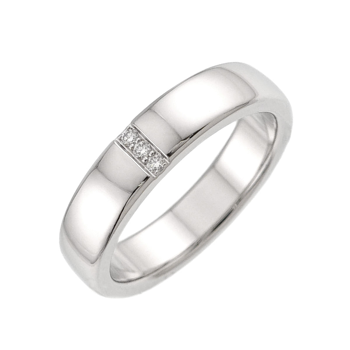 Three stone Diamond Ring Pt Platinum size5-5.25(US)
