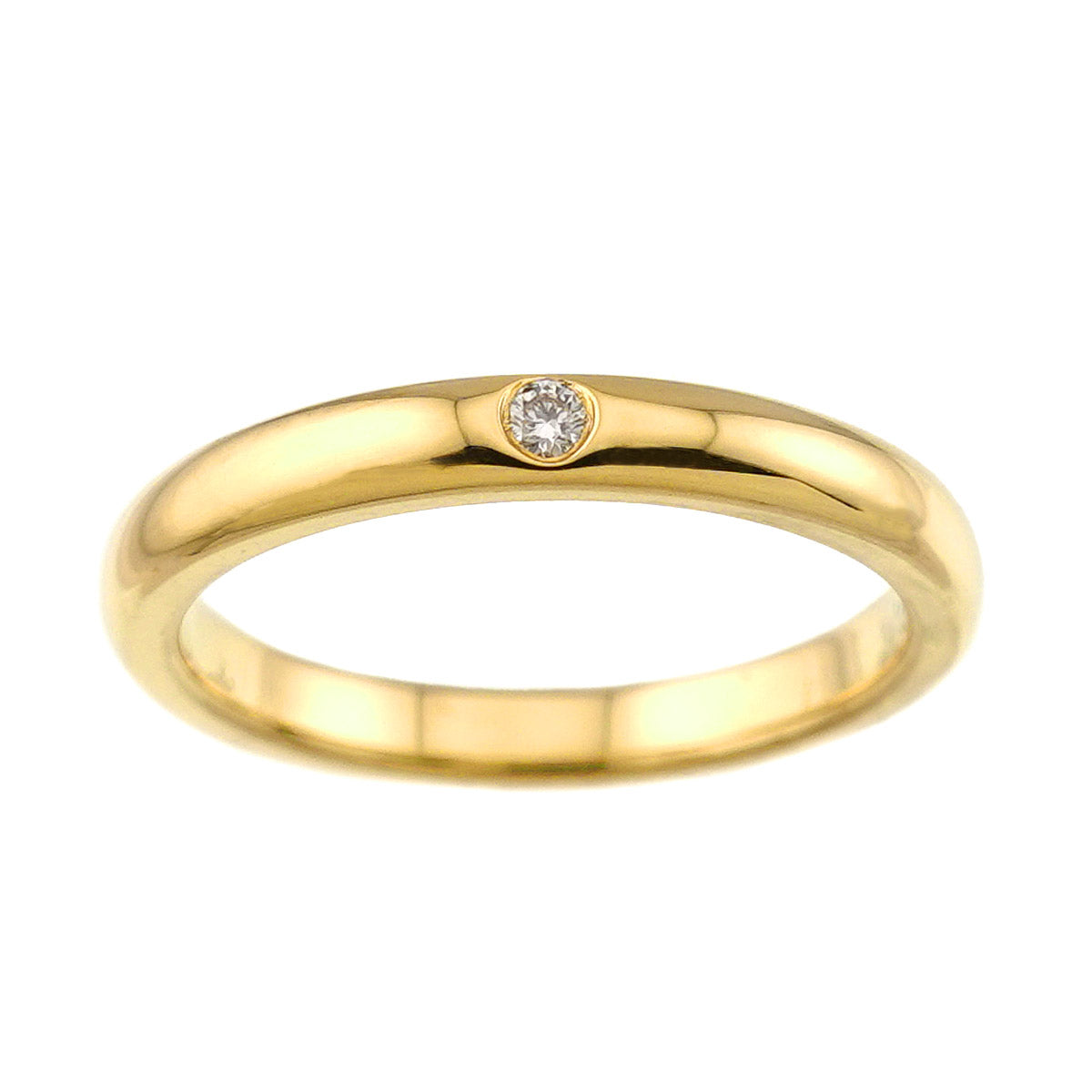 Stacking Band Diamond Ring 18K YG 750 Size5.25(US)