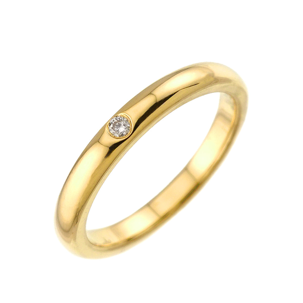 Stacking Band Diamond Ring 18K YG 750 Size5.25(US)
