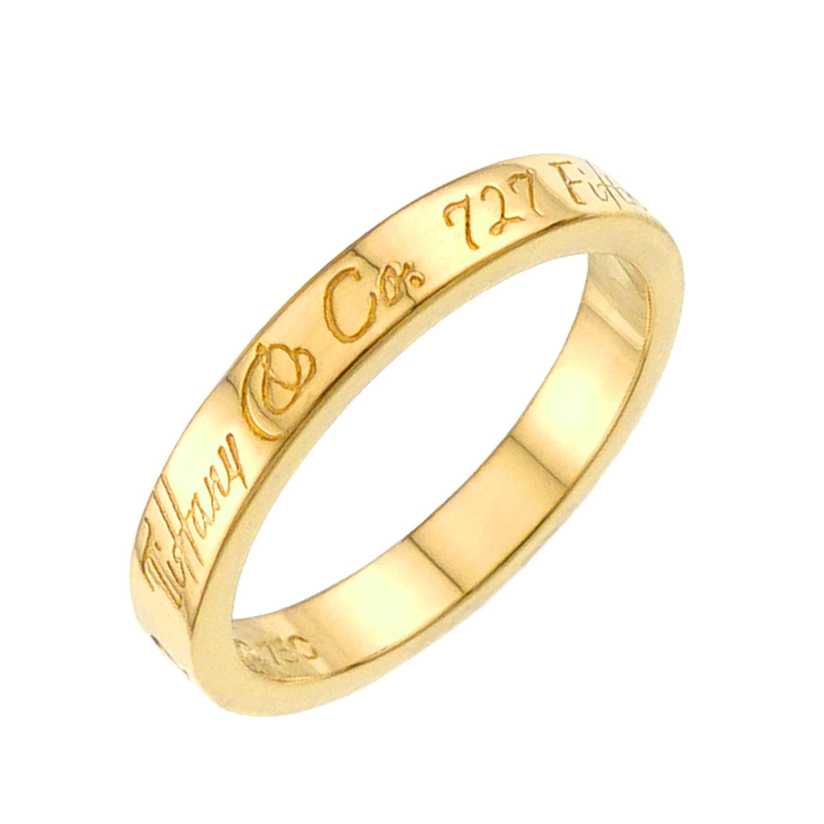 Notes Narrow Ring 18K Yellow Gold 750 size3.75-4(US)