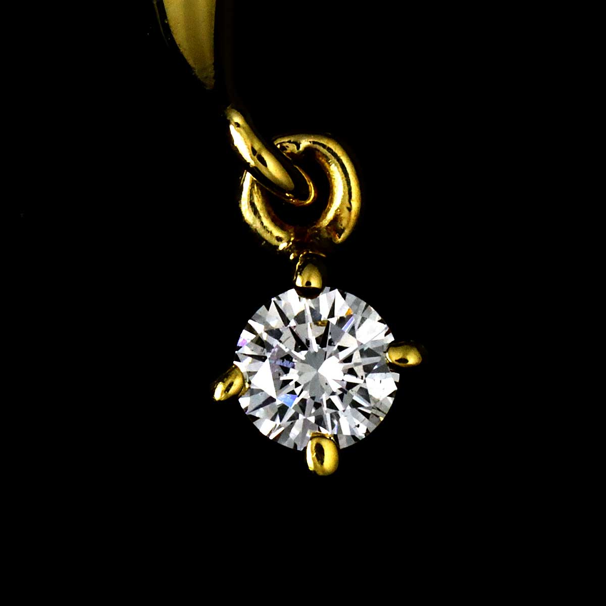 Akoya pearl 5.1-3.7mm Diamond Brooch 18K Yellow Gold 750