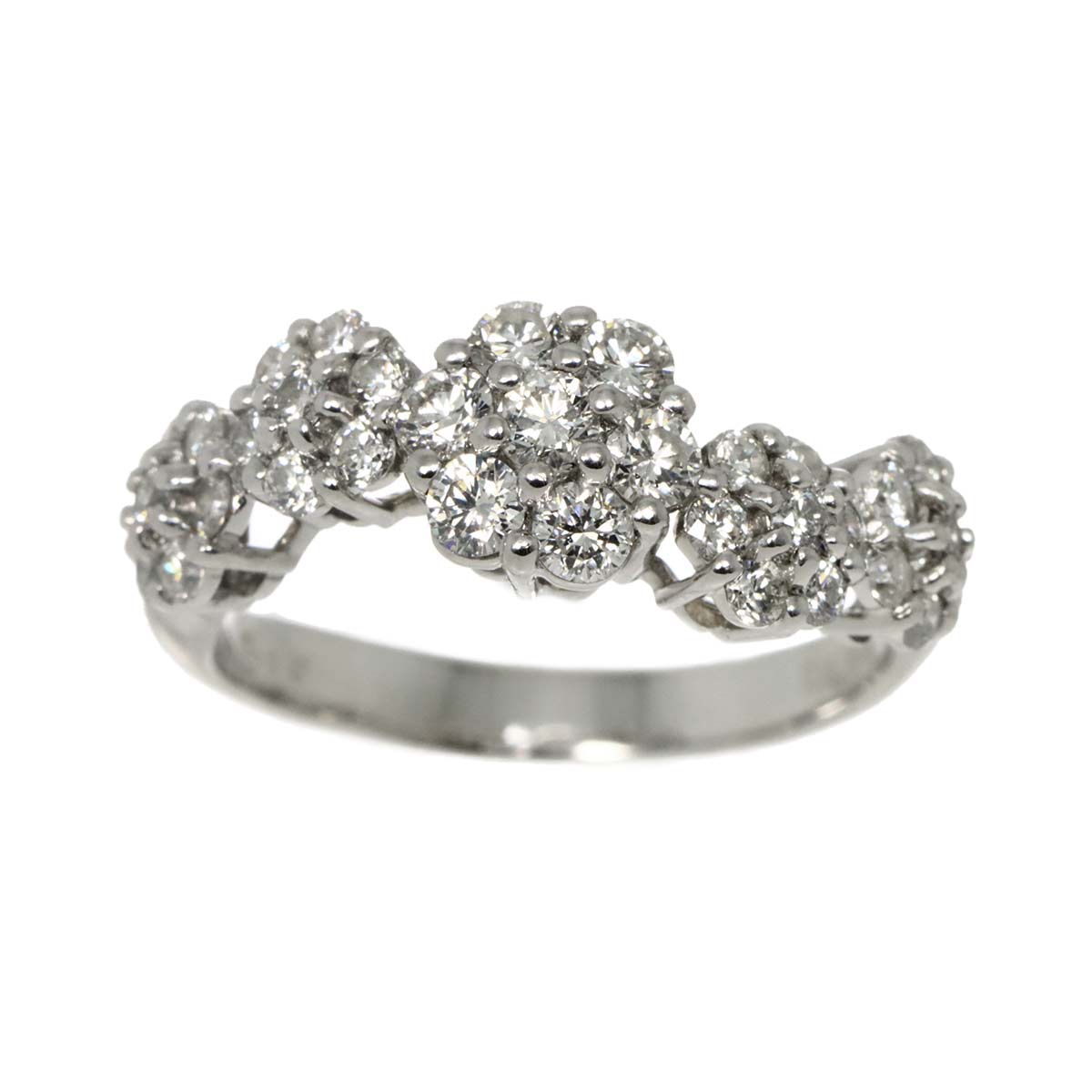 Diamond 0.80ct Ring 18K WG 750 Size5-5.25(US)