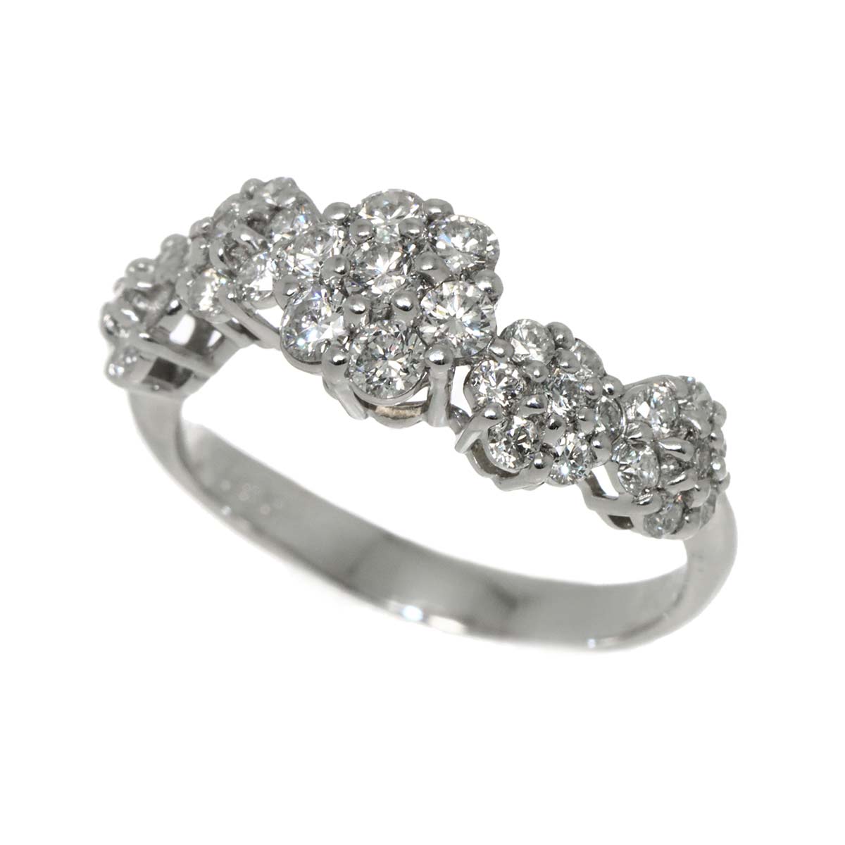 Diamond 0.80ct Ring 18K WG 750 Size5-5.25(US)