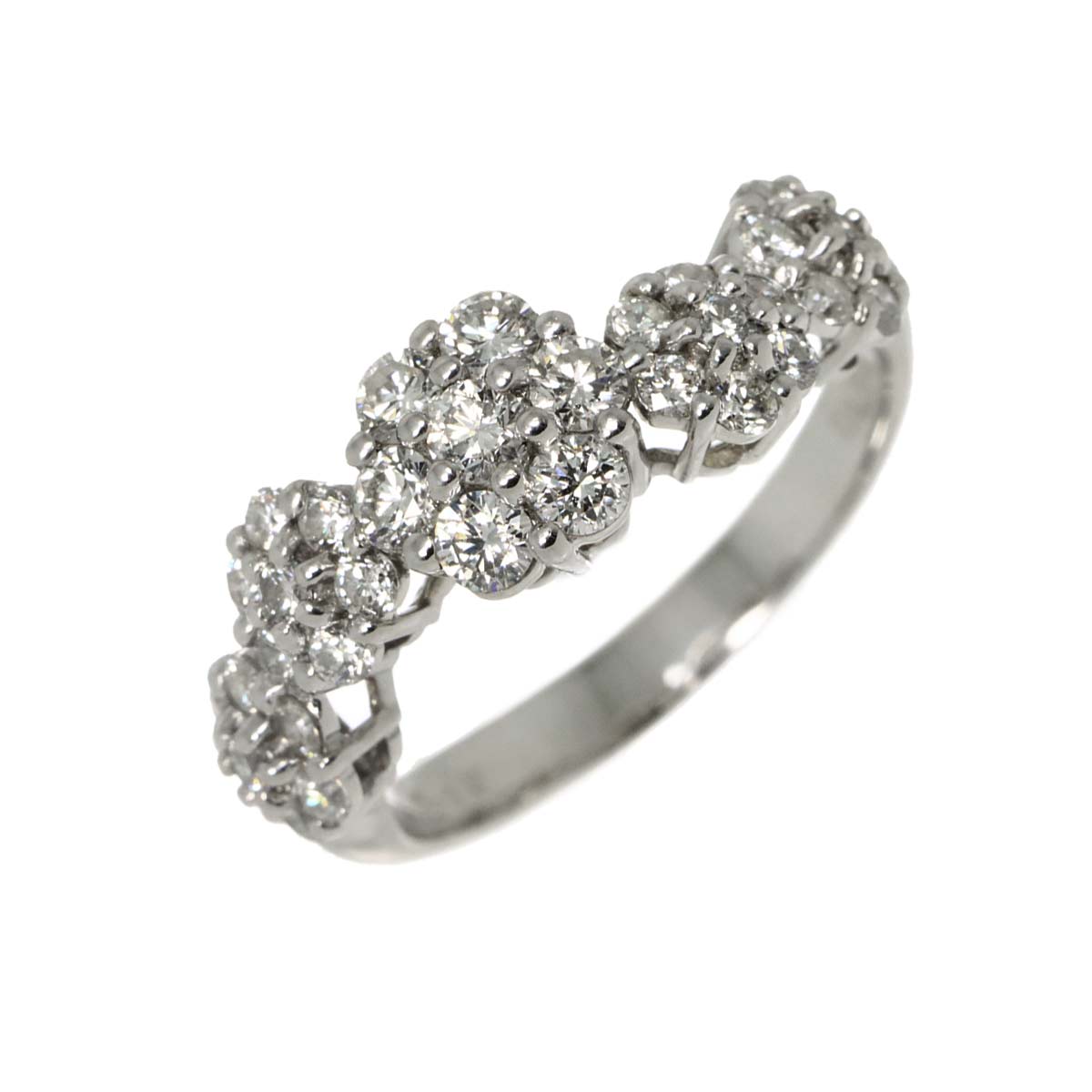 Diamond 0.80ct Ring 18K WG 750 Size5-5.25(US)