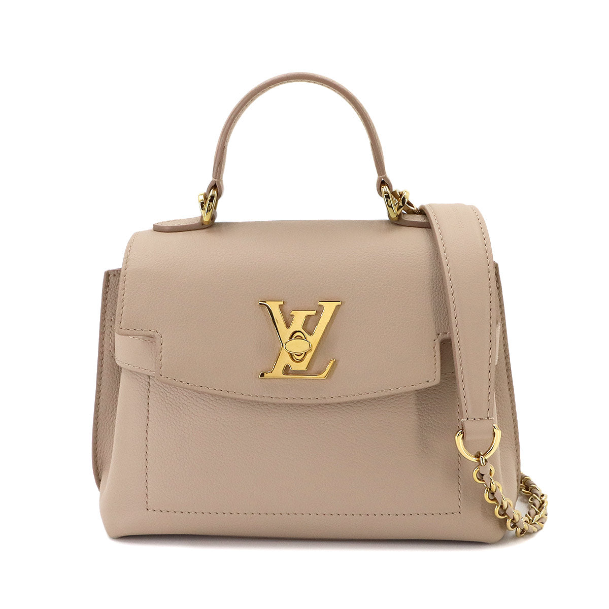 Lockme Ever 2way Hand Bag Leather Beige M21052