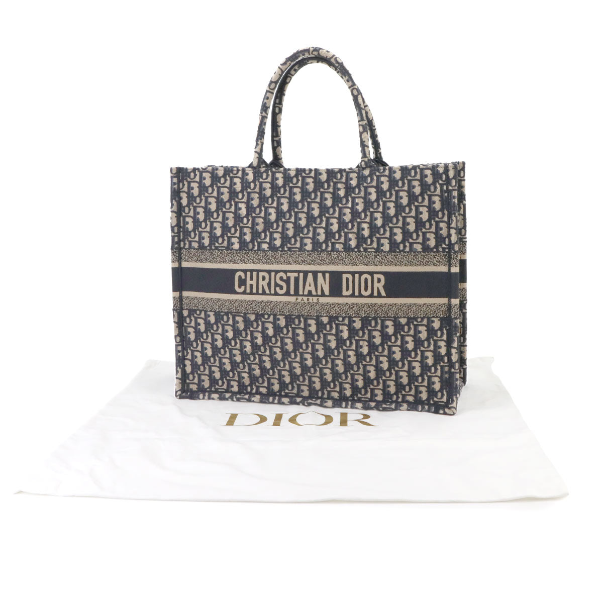 Book Tote Large Bag Oblique Canvas Navy M1286ZRIW