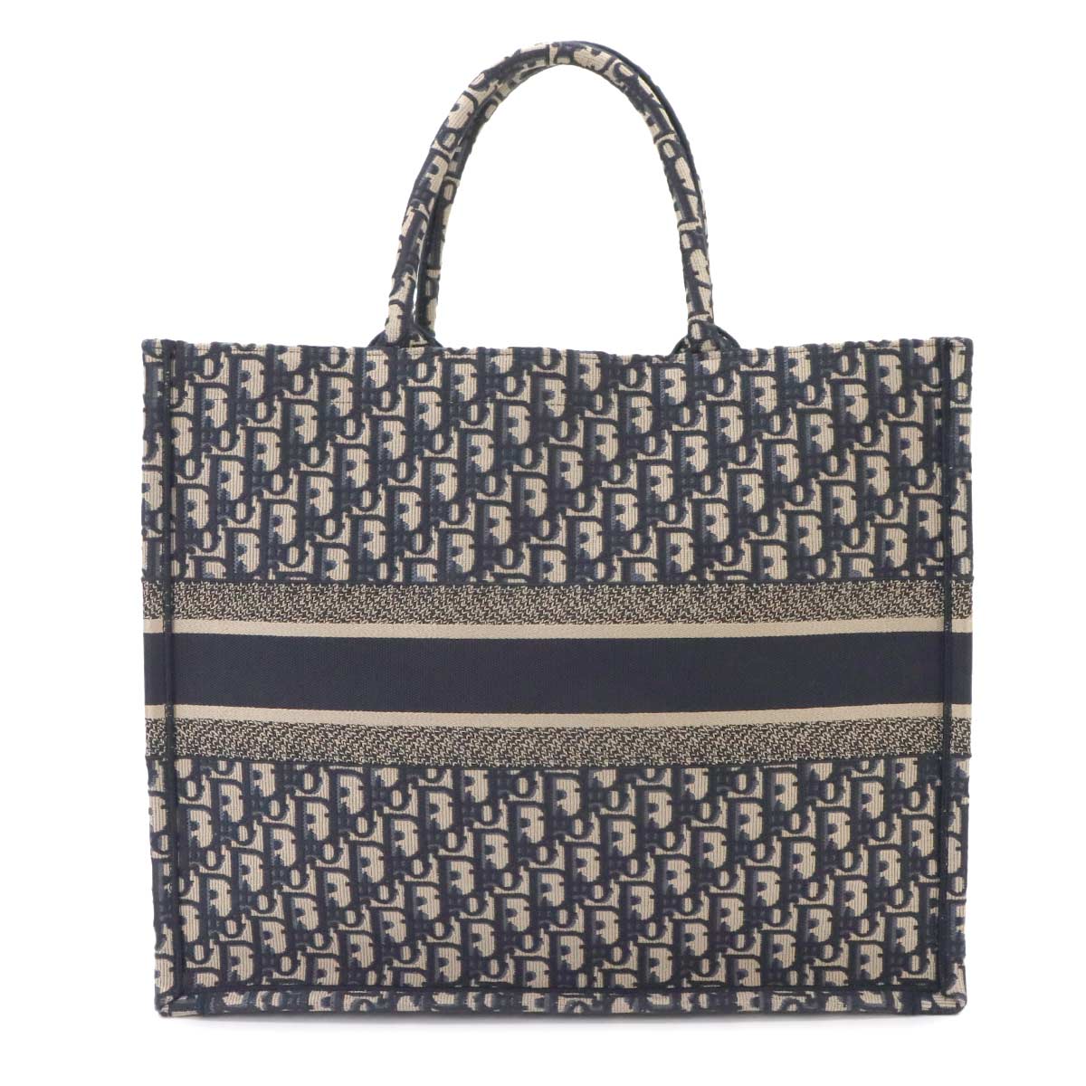 Book Tote Large Bag Oblique Canvas Navy M1286ZRIW