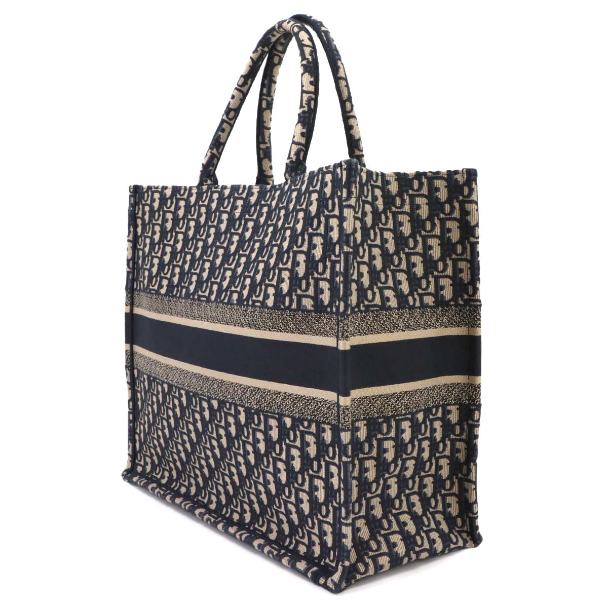 Book Tote Large Bag Oblique Canvas Navy M1286ZRIW