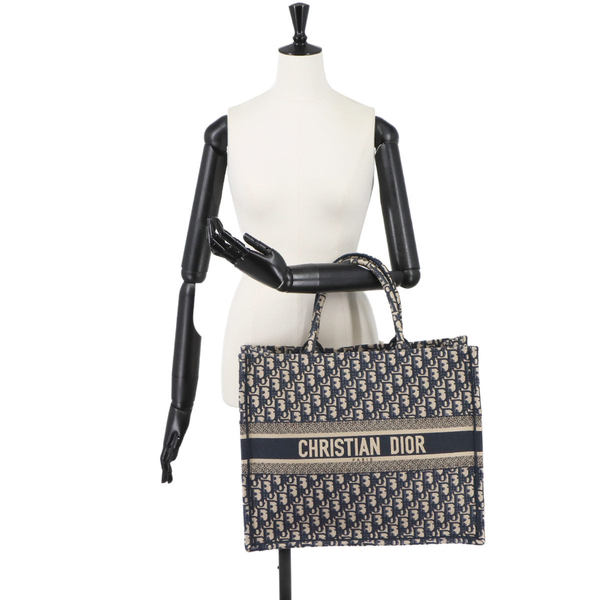 Book Tote Large Bag Oblique Canvas Navy M1286ZRIW