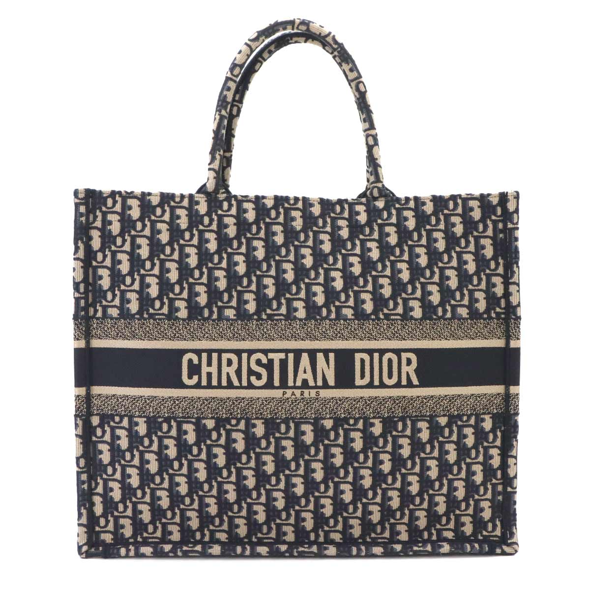 Book Tote Large Bag Oblique Canvas Navy M1286ZRIW