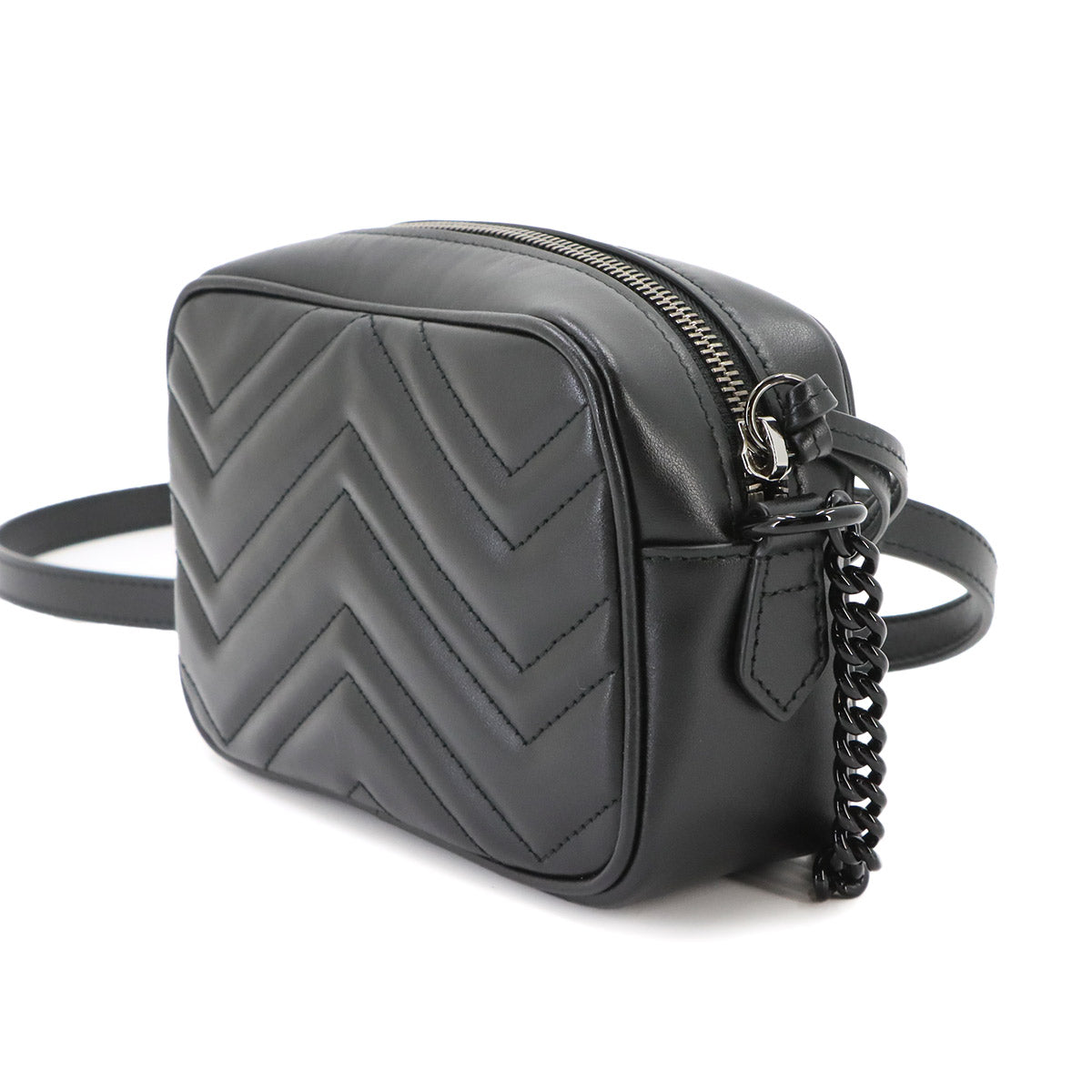 GG Marmont Mini Shoulder Bag Leather Black 634936 Purse
