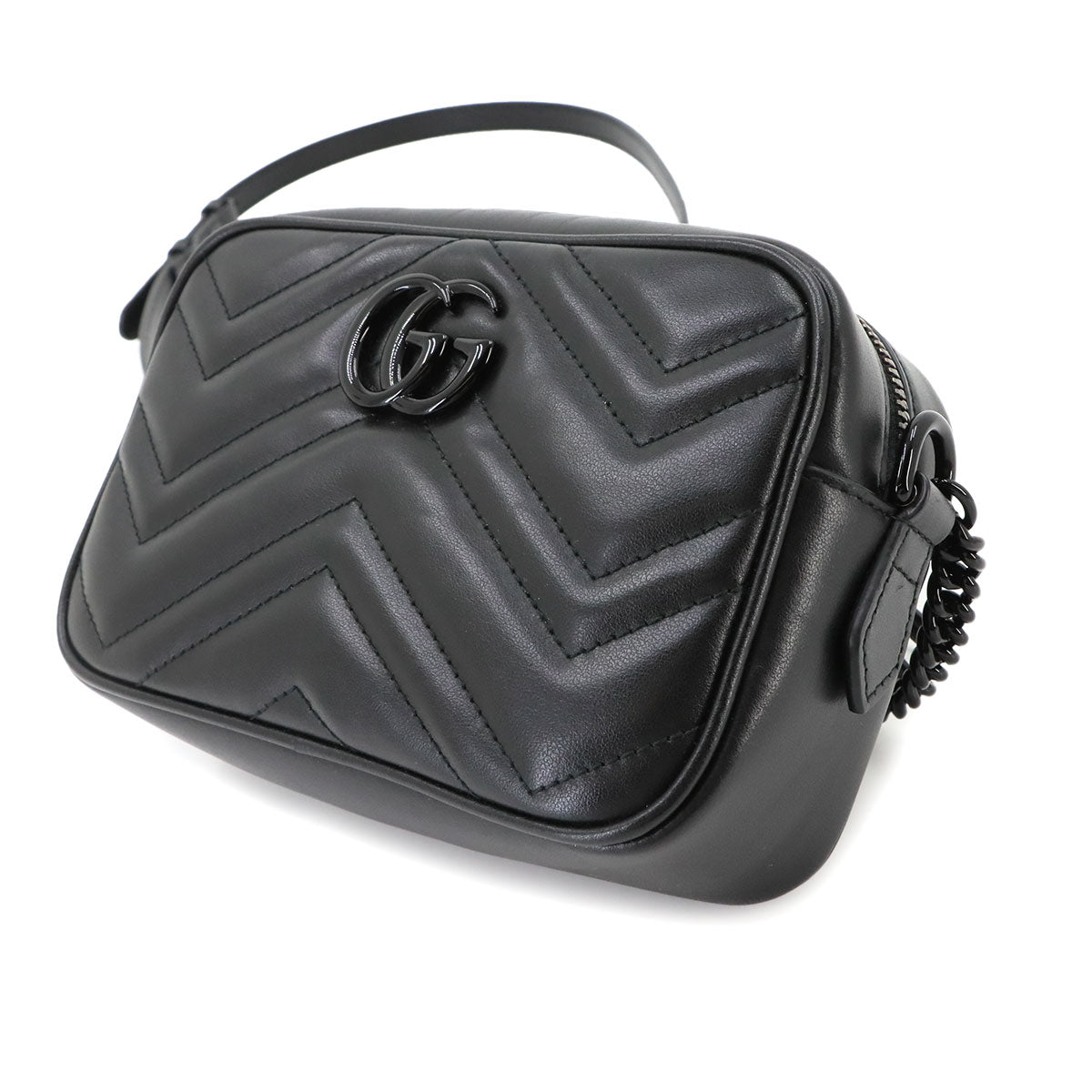 GG Marmont Mini Shoulder Bag Leather Black 634936 Purse